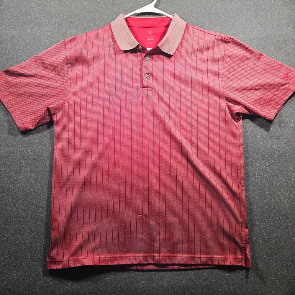 PGA Tour Polo Shirt Men’s XL Red Performance Golf Short Sleeve